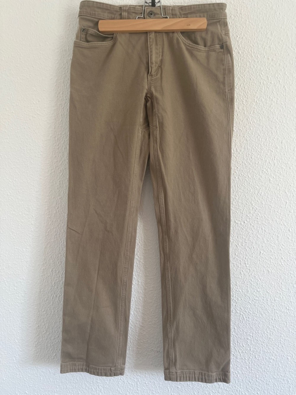 Duluth Trading Co Flex Fire Hose Khaki Slim stretch